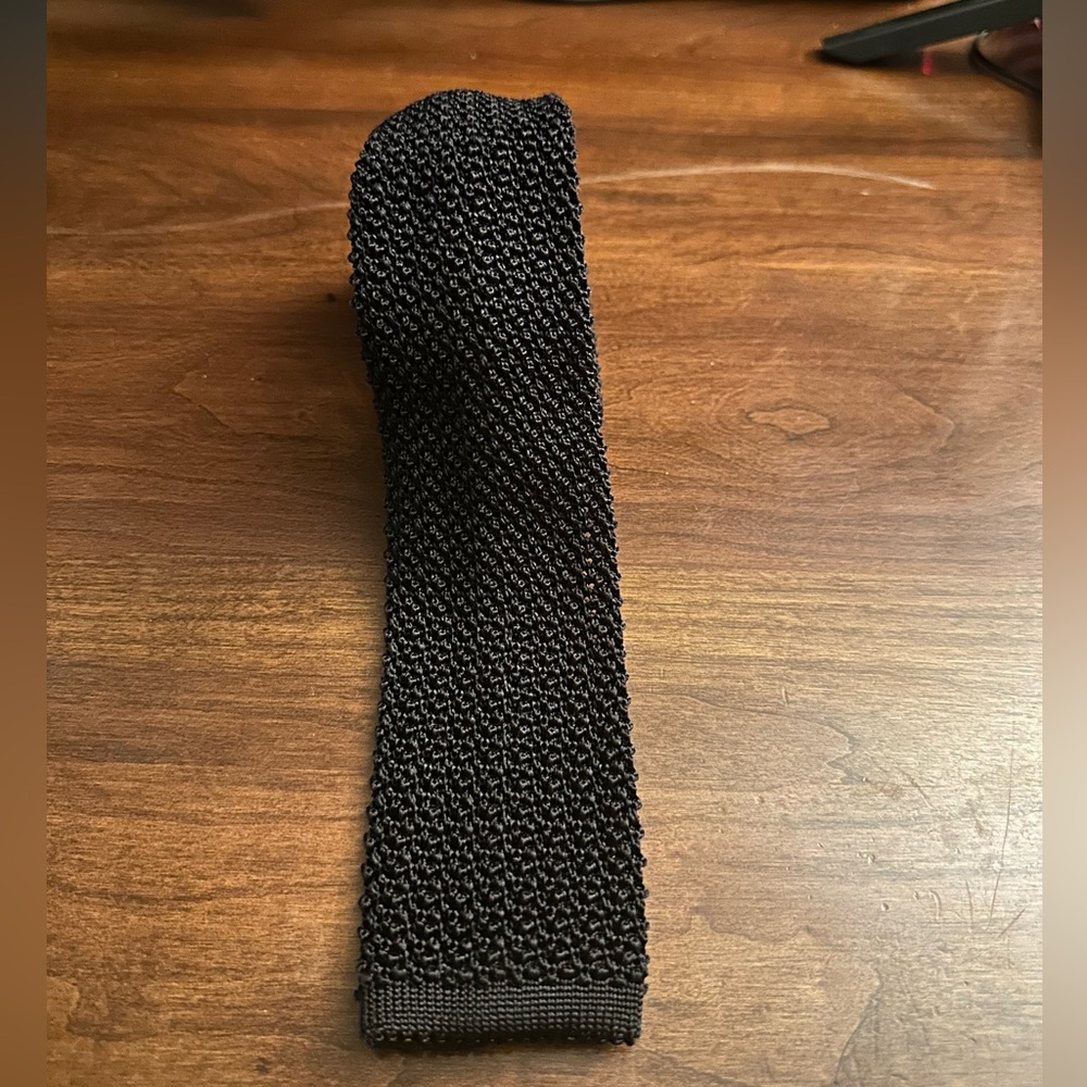 Black Knitted Tie